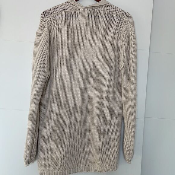 Loft 82 Cream Knit Cardigan Size Medium - Picture 8 of 9